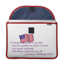 The Pledge of Allegiance - 1892 Sleeves For MacBooks
