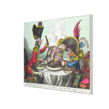 The Plum Pudding in Danger, 1805 Stretched Canvas Prints