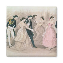 The Polka Fashions, from Godey's Lady's Book magnets