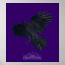 The Power of One Flying Crow Art Poster