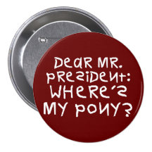 The president promised me a pony pins