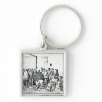 The Public Warming Room in Paris, 1840 keychains