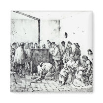 The Public Warming Room in Paris, 1840 magnets