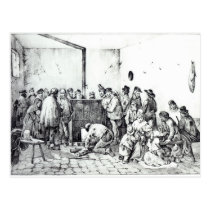 The Public Warming Room in Paris, 1840 postcards