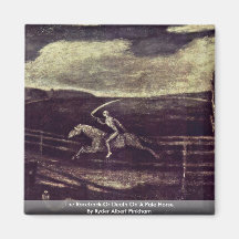 The Racetrack Or Death On A Pale Horse Refrigerator Magnet