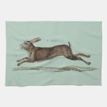 The Racing Hare at Easter Towel