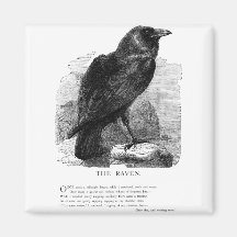 The Raven by Edgar Allen Poe Fridge Magnet