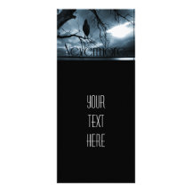 The Raven - Nevermore Sunbeams & Tree Blue Rack Card
