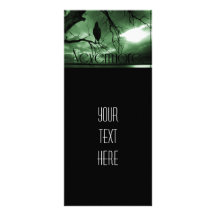 The Raven - Nevermore Sunbeams Tree - Green Personalized Rack Card