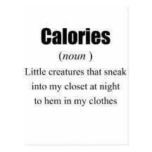 The Real Definition of Calories Postcards