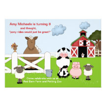 The Red Barn Birthday Party Invitation