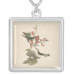 The Red-throated Hummingbird (Trochilus colubris) Personalized Necklace