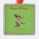 The Red-throated Hummingbird (Trochilus colubris) Christmas Tree Ornaments