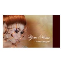 The Redhead - Fantasy/Beauty Business Cards