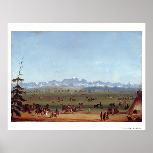The Rendezvous Near Green River Print