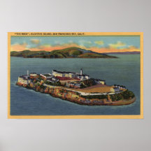 "The Rock," View of Alcatraz Island Print