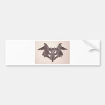 The Rorschach Test Ink Blots Plate 1 Bat, Moth Bumper Sticker