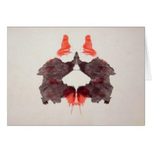 The Rorschach Test Ink Blots Plate 2 Two Humans Greeting Card