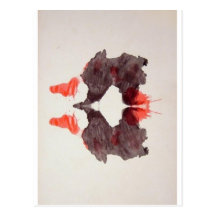 The Rorschach Test Ink Blots Plate 2 Two Humans Postcards