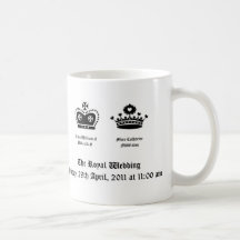 The Royal Wedding Mug with Time and Date of weddin