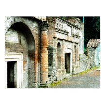 The Ruins of Pompeii - marketplace with temples Post Cards