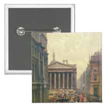 The Rush Hour by the Royal Exchange from Queen Pinback Button