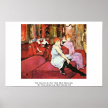 The Salon In The Rue Des Moulins Poster