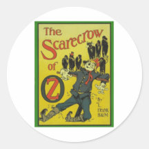 The Scarecrow Of Oz Round Sticker
