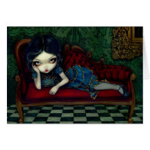 "The Scarlet Sofa" Greeting Card