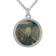 The Scream by Edvard Munch Sterling Silver Necklace