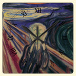The Scream by Edvard Munch, Vintage Expressionism wall clocks