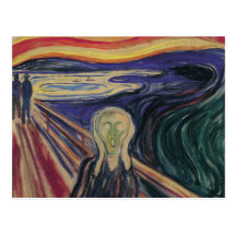 The Scream by Edvard Munch, Vintage Expressionism Postcard