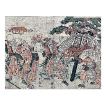 The seven gods of good luck by Katsukawa,Shunsen Post Cards