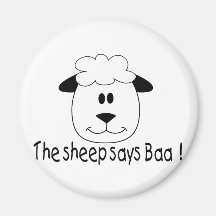 The Sheep Says Baa Magnet