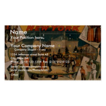 The Sidewalks, 'New York' Retro Theatre Business Card Template