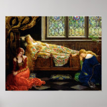 The Sleeping Beauty Oil on canvas painting Posters