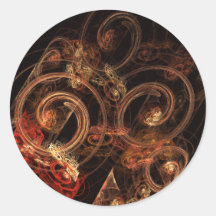 The Sound of Music Abstract Art Round Sticker
