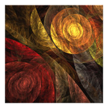 The Spiral of Life Abstract Art Custom Invite