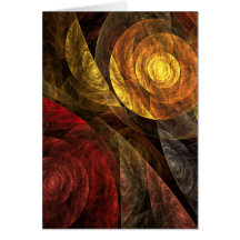 The Spiral of Life Abstract Art Greeting Card