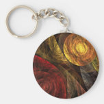 The Spiral of Life Abstract Art Keychain