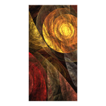 The Spiral of Life Abstract Art Photo Card