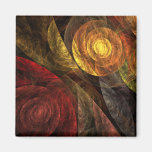The Spiral of Life Abstract Art Square Magnet