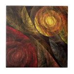 The Spiral of Life Abstract Art Tile
