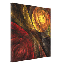 The Spiral of Life Abstract Wrapped Canvas Print