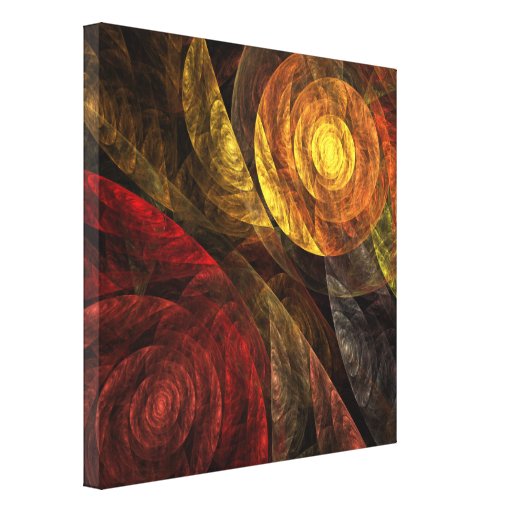 The Spiral of Life Abstract Wrapped Canvas Print