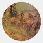 The Stage Coach by John Borein, Vintage Cowboys Sticker