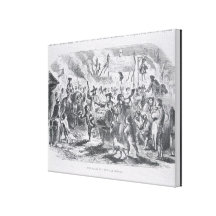 The Stamp Act Riots at Boston Stretched Canvas Print