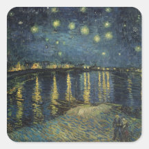The Starry Night, 1888 Square Stickers