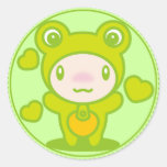 The stuffed toy of the Frog Sticker