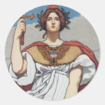 The Sword is Drawn, The Navy Upholds It Round Sticker